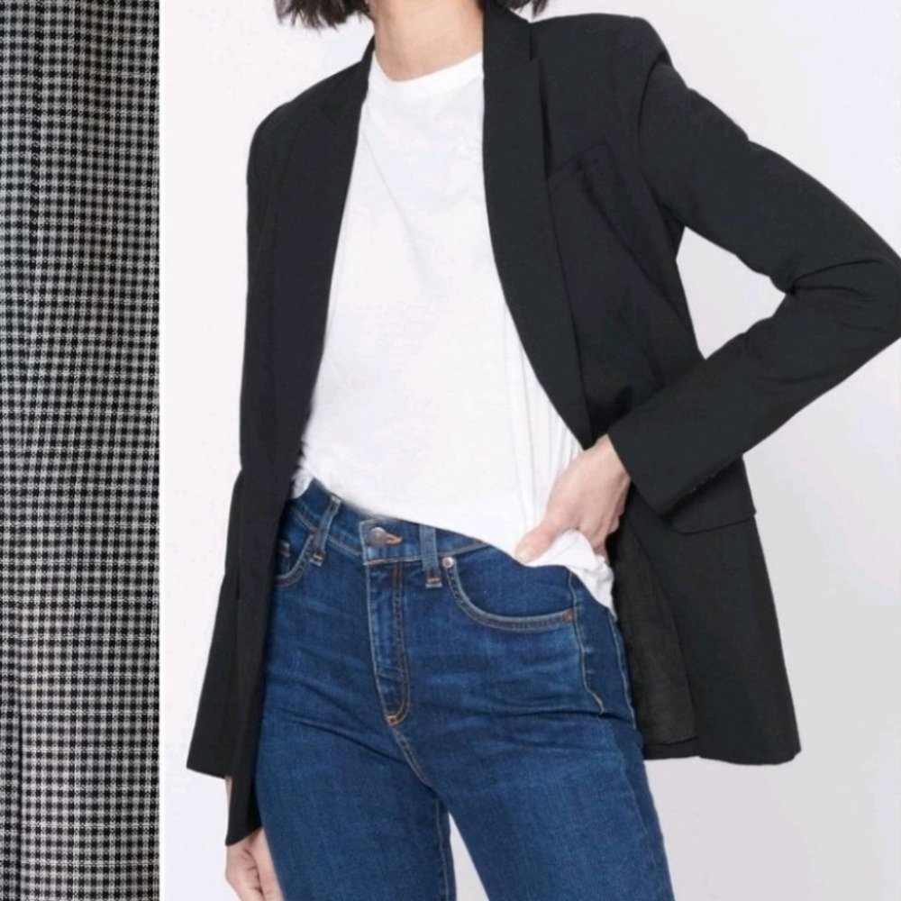 NWT! VERONICA BEARD LONG & LEAN Houndstooth DICKEY JACKET Size 8 - Picture 7 of 16